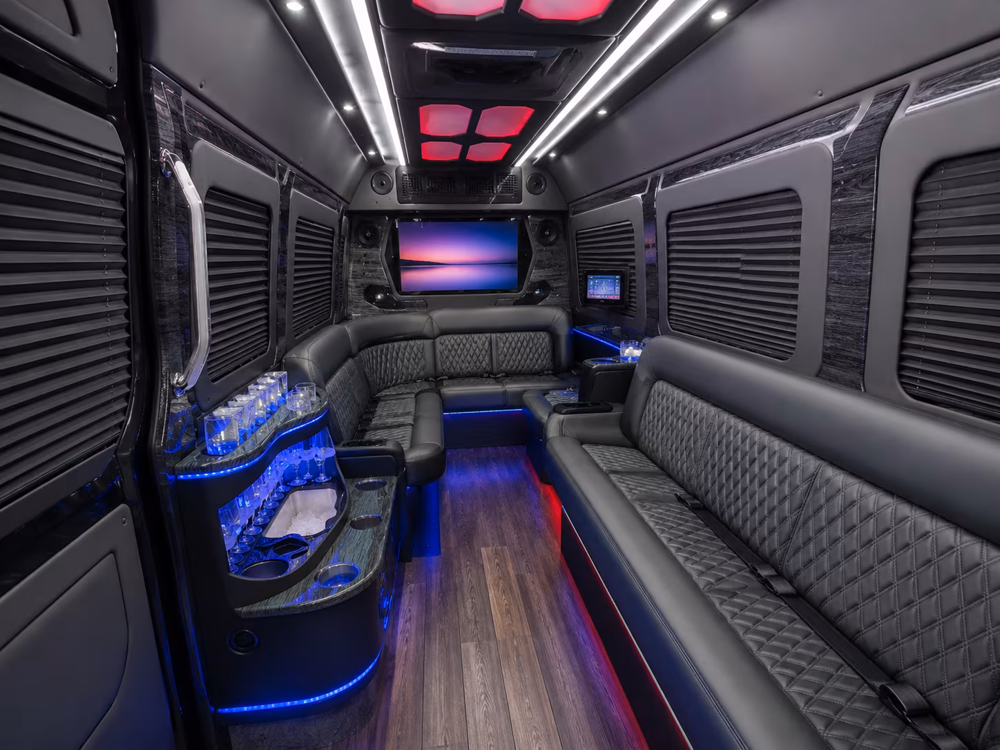 kalamazoo 30 passenger party bus interior