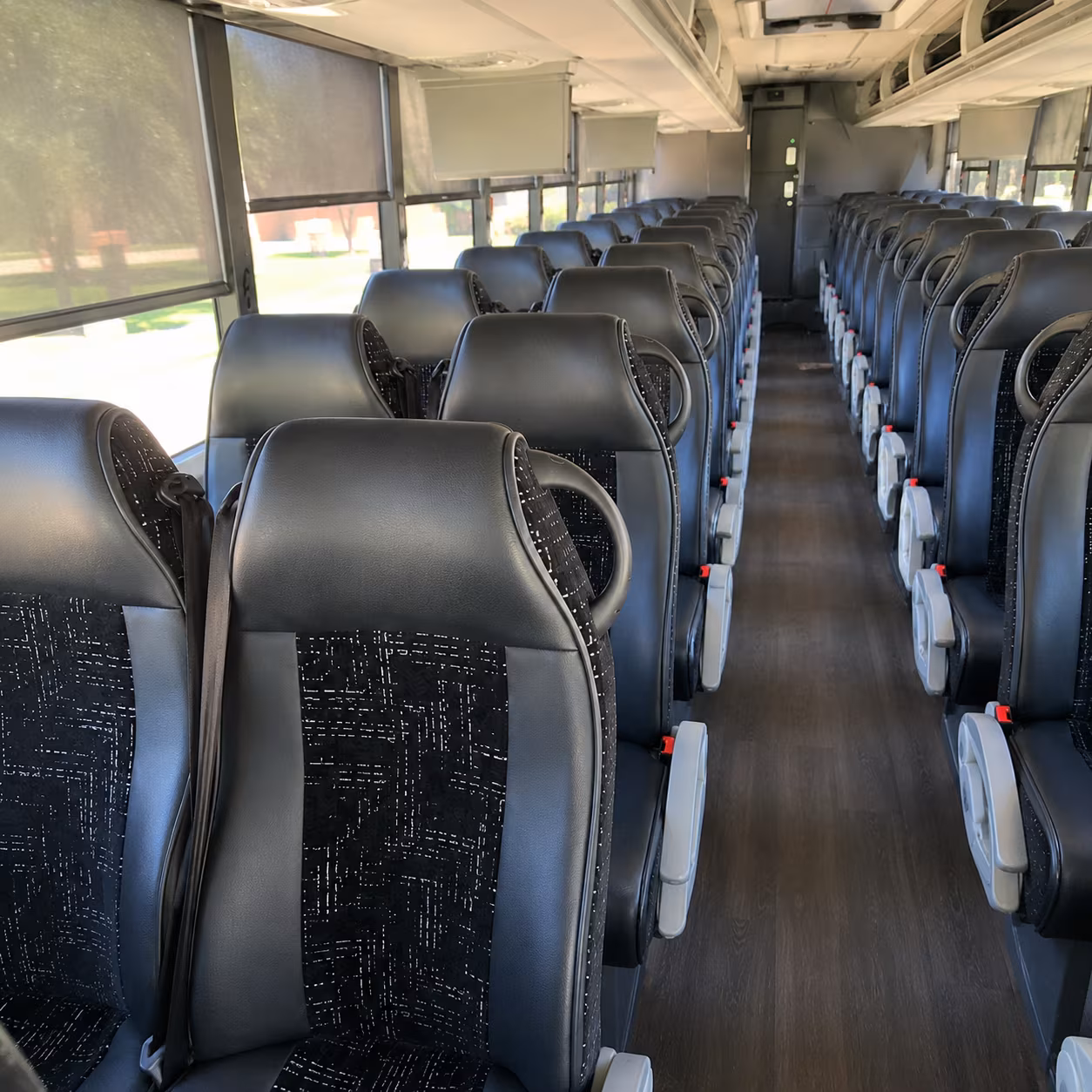 kalamazoo 56 passenger charter bus interior