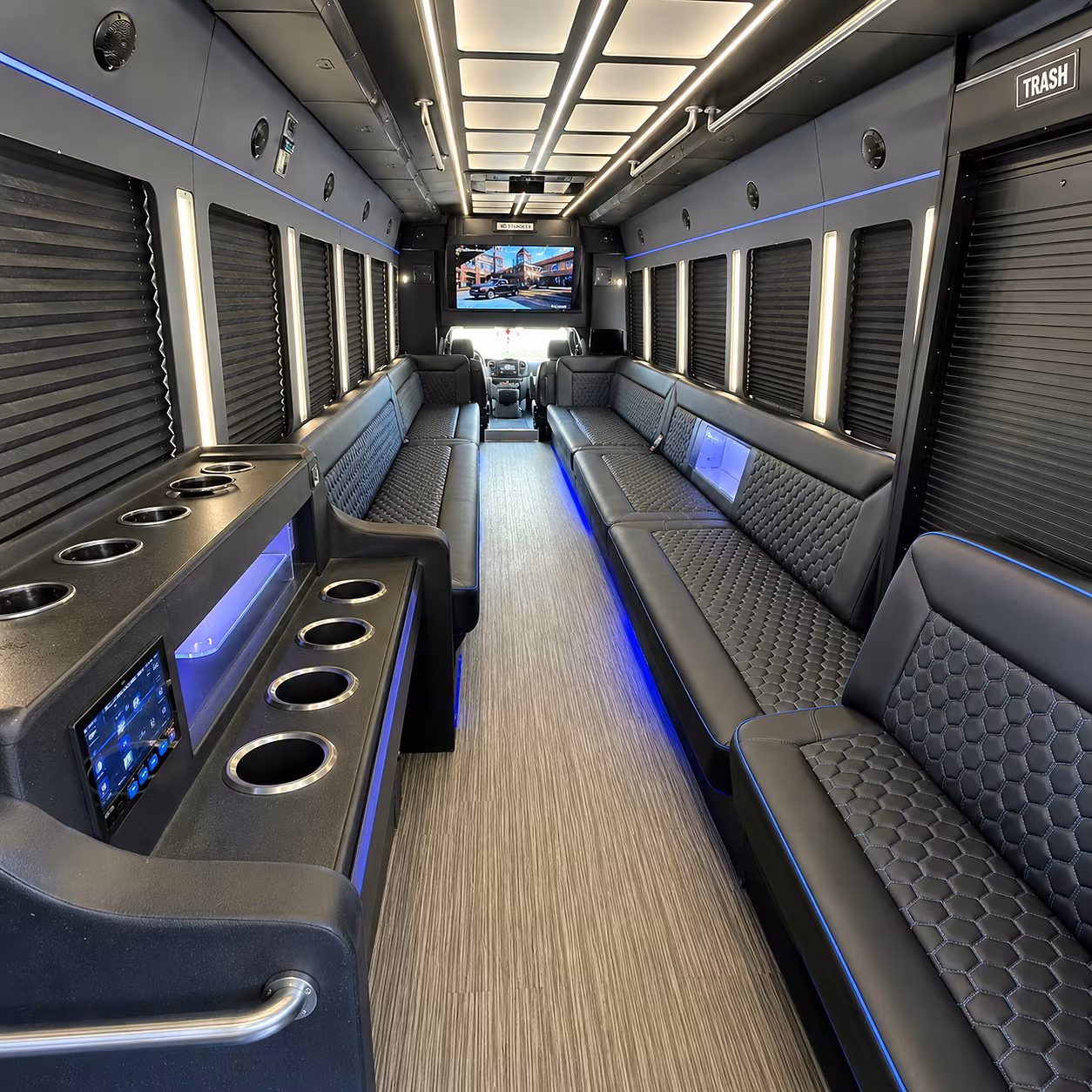 kalamazoo party bus rental interior
